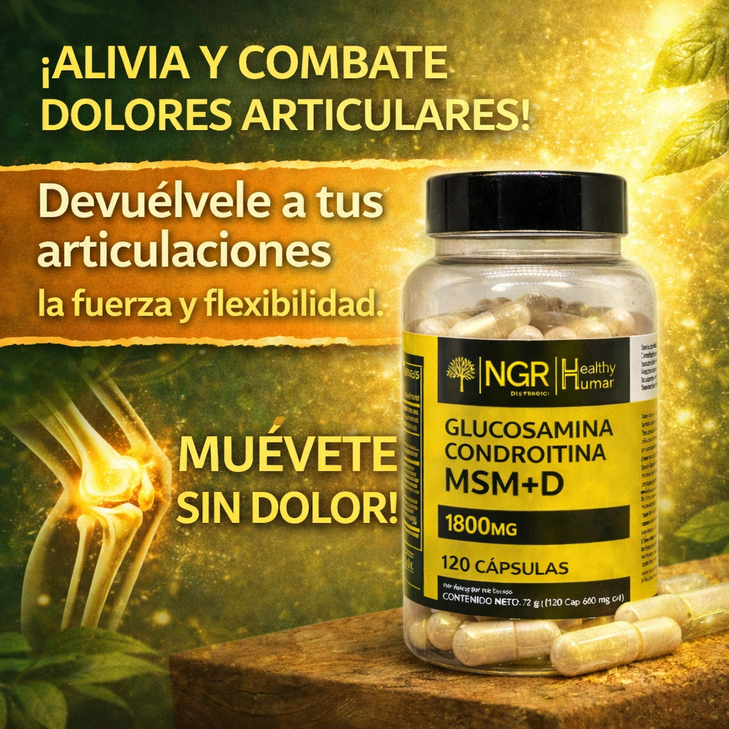 GLUCOSAMINA CONDROITINA MSM+D Muévete sin dolor: apoyo avanzado para tus articulaciones