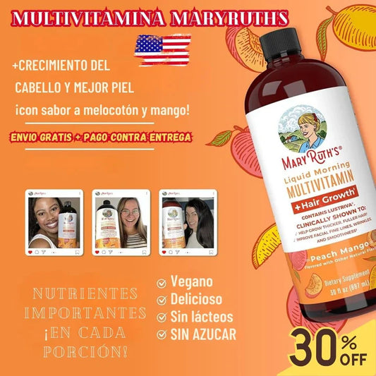 Multivitamina Para El Crecimiento Del Cabello con lustriva - MARYRUTH'S™ 💇‍♀️✨