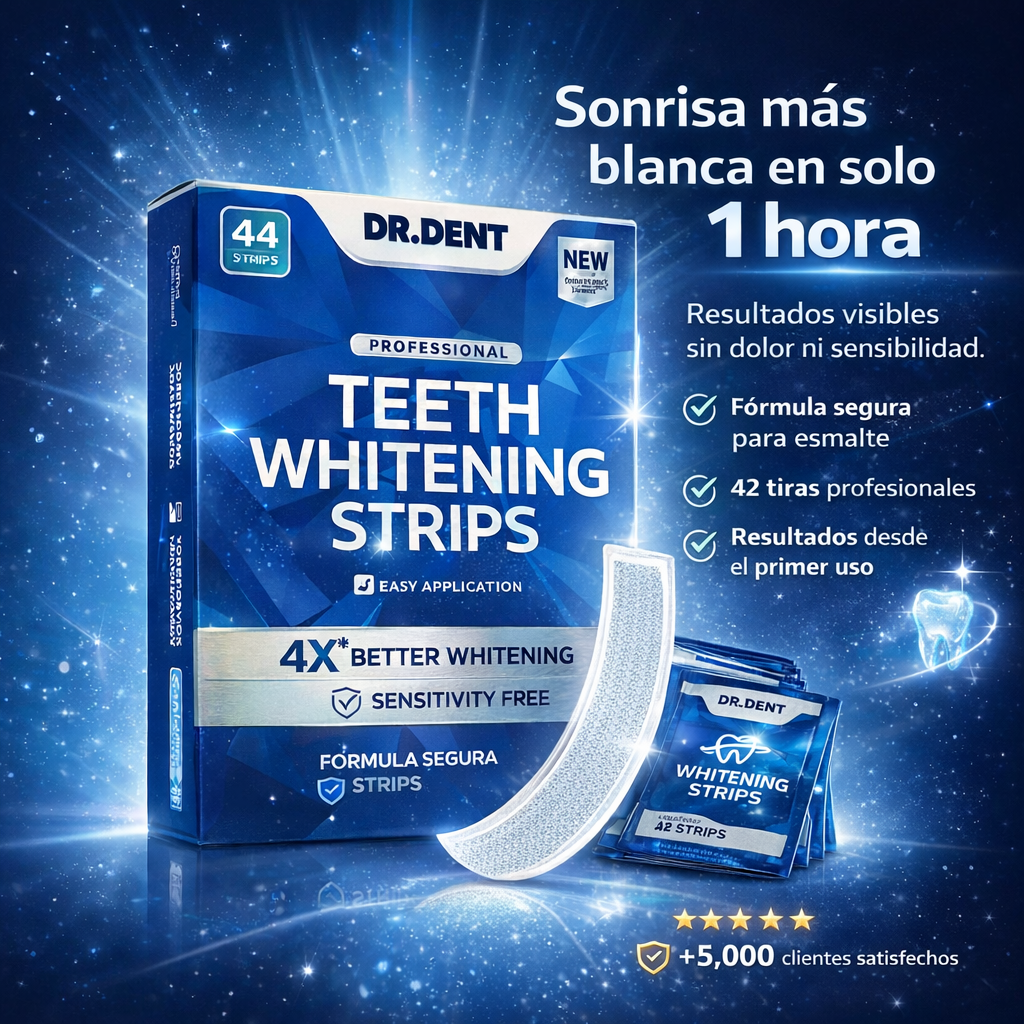 Dr. Dent™ Whitening Strips – Tratamiento profesional para dientes más blancos